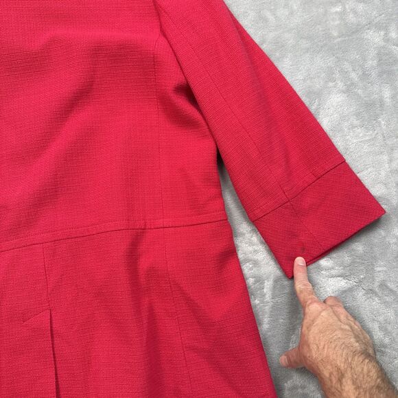 Talbots Women’s Size 12 Red Cotton Blend Peacoat Button Front Lined Classic Jack - Picture 9 of 10